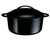 Кокотница круглая черная