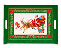 Поднос с ручками Christmas Green