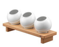 Набор из трех горшочков на подставке Bowl Bar