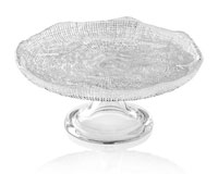 Тарелка для пирожных Diamante на подставке прозрачная