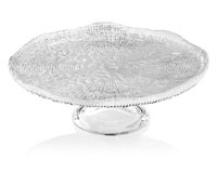  Тарелка для пирожных Diamante на подставке прозрачная 