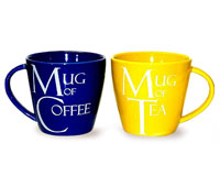 Tea/Coffee Blue & Yellow (Чай/кофе синяя и желтая), форма Mumbo Tea/Coffee Blue & Yellow (Чай/кофе синяя и желтая), форма Mumbo