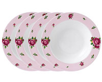 Тарелка суповая Pink Modern, набор 4 шт.