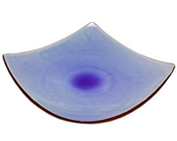 Тарелка Glassy Blue квадратная 