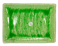 Блюдо Glassy Green прямоугольное