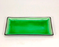 Блюдо Glassy Green прямоугольное 