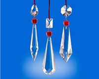 Елочные подвески Ruby Jewel Icicle, 3 шт.
