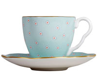 Кофейная пара Polka Dot Tea Story бирюза