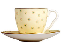 Кофейная пара Polka Dot Tea Story желтая