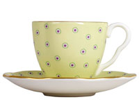 Кофейная пара Polka Dot Tea Story зеленая